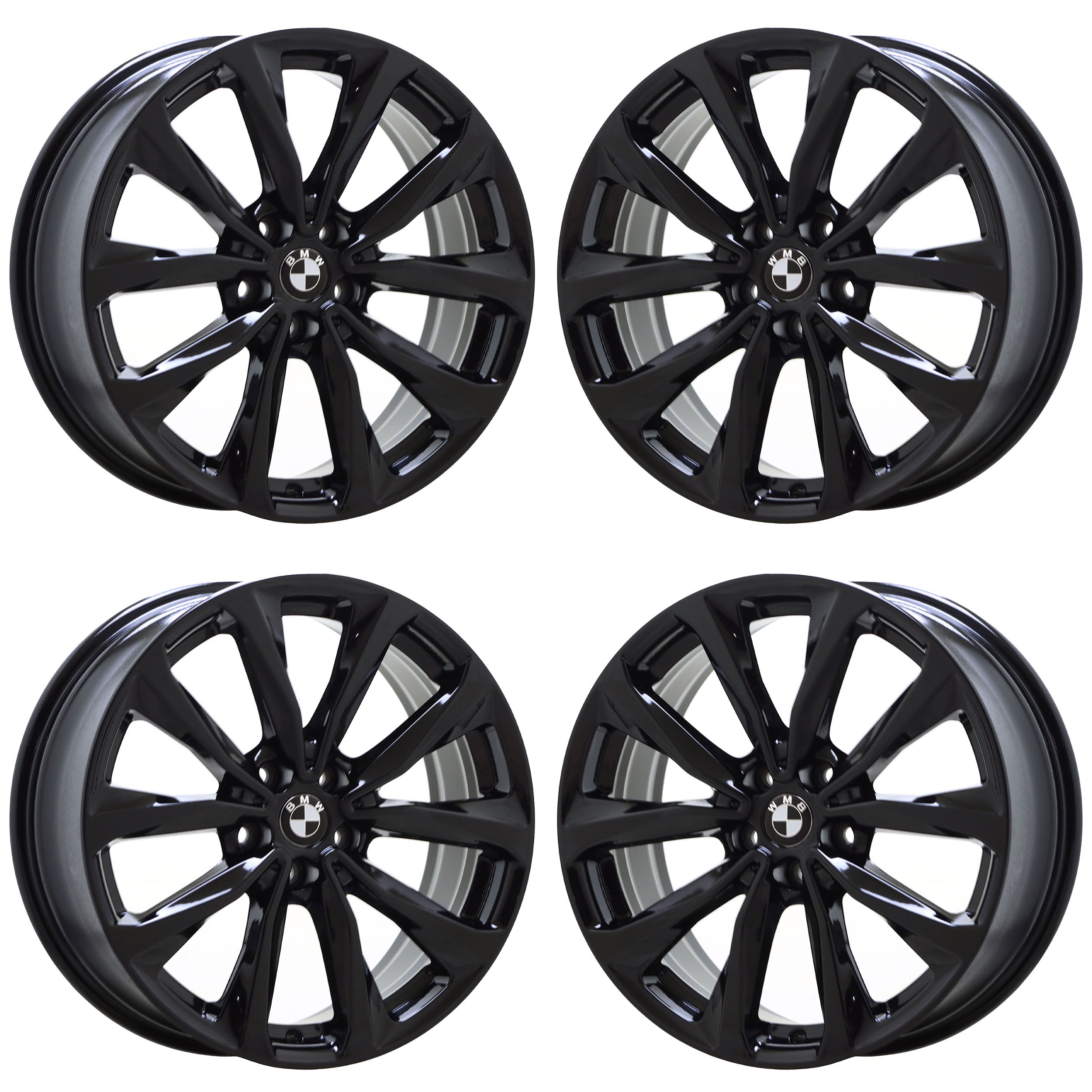 19" BMW X3 X4 Gloss Black wheels rims Factory OEM set 86351 EXCHANGE